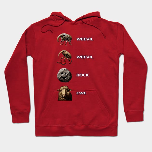 Weevil Weevil Rock Ewe Hoodie by Sarah Curtiss